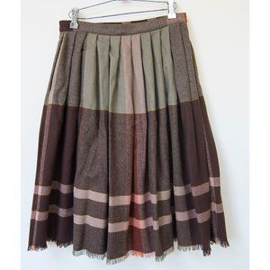 Emanuel Ungaro Plaid Wool Skirt Made in Italy sz 8